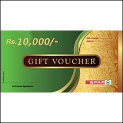 "Spar Gift Cheque for Rs.10000 - Click here to View more details about this Product